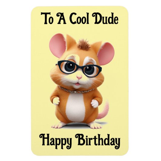 Coole gast hamster flexibele fotomagneet magneet (Verticaal)