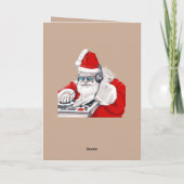 Coole gast Old Skool Tachtig Jacht Kerst-DJ  Kaart (Achterkant)