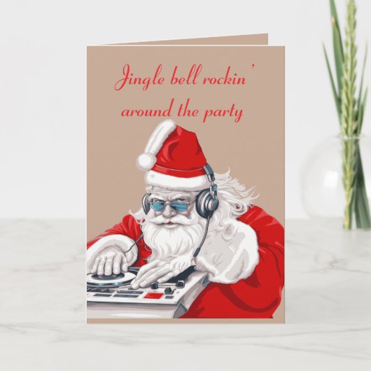 Coole gast Old Skool Tachtig Jacht Kerst-DJ  Kaart (Voorkant)