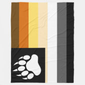 Coole Gay Bear Pride Vlag Beer poot Fleece Deken (Voorkant)
