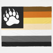 Coole Gay Bear Pride Vlag Beer poot Fleece Deken (Voorkant (Horizontaal))