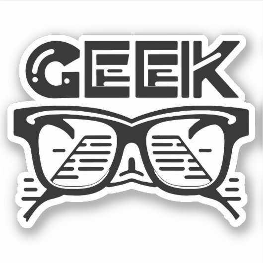 coole geek sticker (Voorkant)