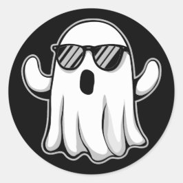 Coole Geest met Zonnebril Ronde Sticker