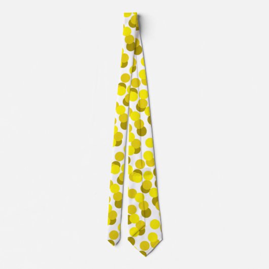 coole gele confetti party patroon stropdas (Achterkant)