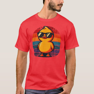 Coole Gele Eend in Zonnebril 70s 80s 90s jongen T-shirt