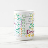 Coole Gepersonaliseerde Naam Typografie Koffiemok (Center)