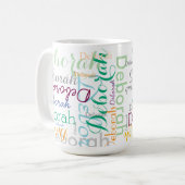 Coole Gepersonaliseerde Naam Typografie Koffiemok (Voorkant links)