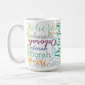 Coole Gepersonaliseerde Naam Typografie Koffiemok (Links)
