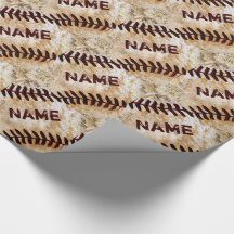 Coole gepersonaliseerde vintage honkbal inpakpapie