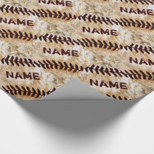 Coole gepersonaliseerde vintage honkbal inpakpapie cadeaupapier