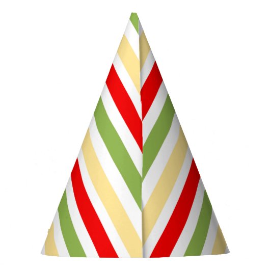 coole gestreepte pizza party feesthoedjes (Achterkant)