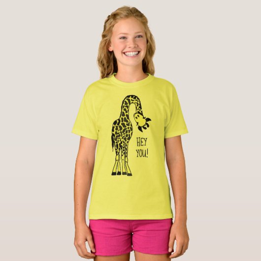 coole giraff tshirt ontwerp wild leven giraffe kin (Voorkant volledig)