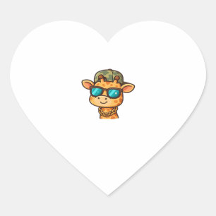 Coole Giraffe � Grappige Streetwear Cartoon Dier O Hart Sticker