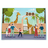 coole giraffe zoo partij kinder unisex groot cadeauzakje (Voorkant)