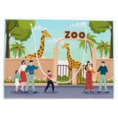 coole giraffe zoo partij kinder unisex groot cadeauzakje (Achterkant)