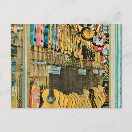 Coole gitarist cadeaus briefkaart (Voorkant)