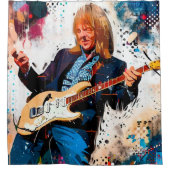 coole gitarist douchegordijn (Voorkant)