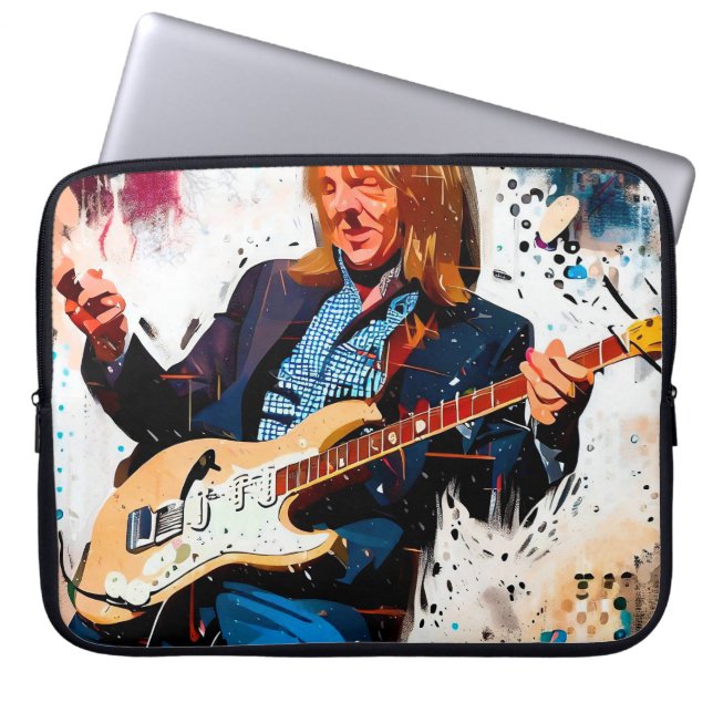 coole gitarist laptop sleeve (Voorkant)