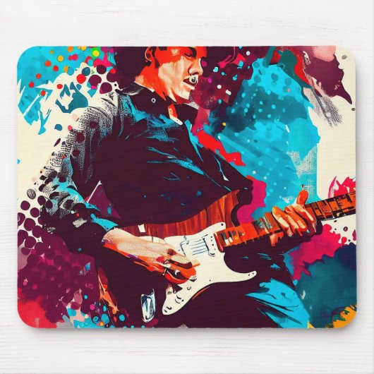 coole gitarist muismat (Voorkant)