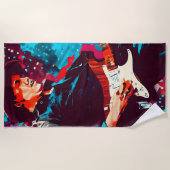 coole gitarist strandlaken (Voorkant)