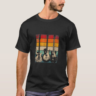 Coole Gitaristen Mannen Vrouwen Vintage Akoestisch T-shirt