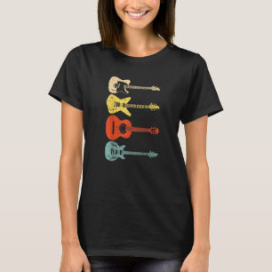 Coole Gitaristen Mannen Vrouwen Vintage Akoestisch T-shirt