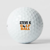 coole golfbal met zijn naam golfballen (Voorkant)