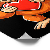 Coole gorilla die hart vasthoudt valentijn aap jon poster (Hoek)