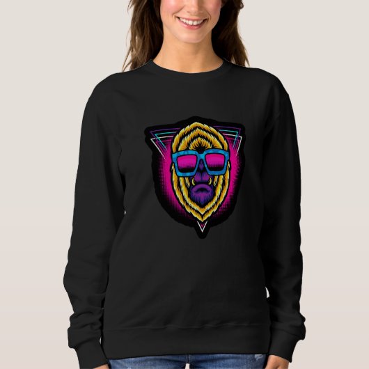 Coole Gorilla Heilige Geometrie Fractale Patronen  Trui (Voorkant)