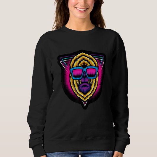 Coole Gorilla Heilige Geometrie Fractale Patronen Trui (Voorkant)