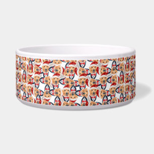 Coole Goud Retriever Naam Kerstman Kerstpatroon Voerbakje