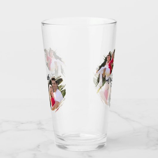 Coole Graffiti Gescheurde Effect Foto's Monogram B Glas (Links)