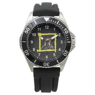 Coole Graffiti Illustratie Kunst, Grappige Heren T Horloge