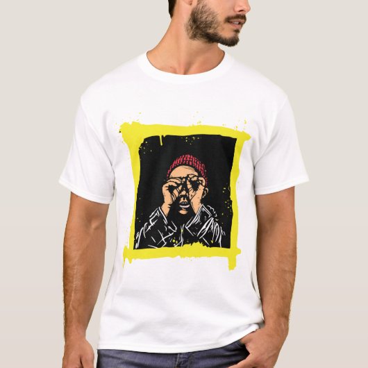 Coole Graffiti-illustratie Kunst, Grappige Mannen T-shirt (Voorkant)