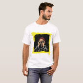 Coole Graffiti-illustratie Kunst, Grappige Mannen T-shirt (Voorkant volledig)