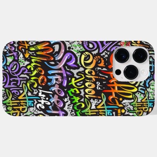 coole graffiti retro-liefhebbers Case-Mate iPhone case (Achterkant (horizontaal))