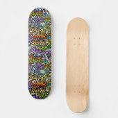 Coole Graffiti Woord Kunst Design Persoonlijk Skateboard (Voorkant)