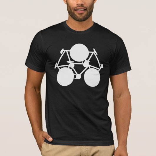 coole grafische stempel van Fietsen T-shirt (Voorkant)