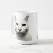 Coole Grappige Kat Meme Rokt Sigaret Koffiemok (Voorkant links)