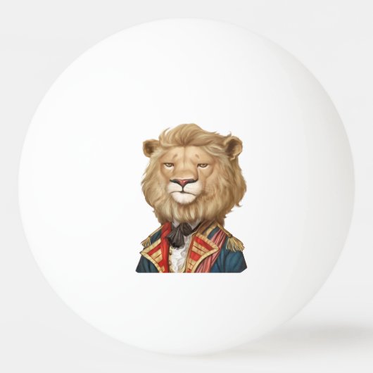 coole grappige leo face lion animal apparel print pingpongbal (Voorkant)