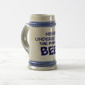coole grappige Macht van bier-bier Bierpul (Voorkant links)