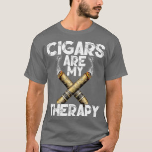 Coole grappige sigaren zijn mijn therapie t-shirt