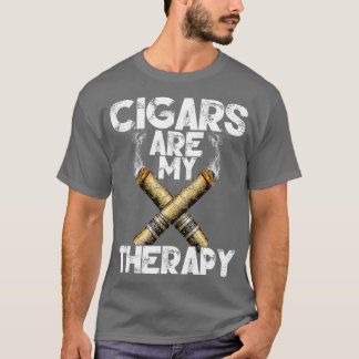 Coole grappige sigaren zijn mijn therapie t-shirt