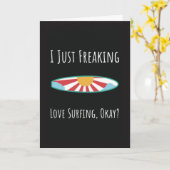 Coole Grappige Surfkaarten Zomer Surfer Oceaan Hum Kaart (Gele Bloem)