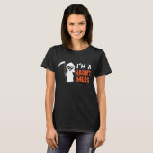 Coole griezelige meisjesachtige Halloween-typograf T-shirt (Voorkant volledig)