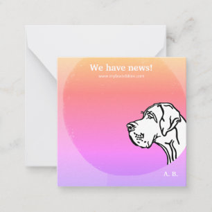coole groene paarse GRAFISCH ONTWERP Notitiekaart Notitiekaartje