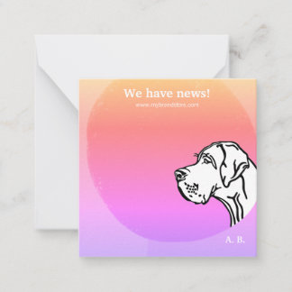coole groene paarse GRAFISCH ONTWERP Notitiekaart Notitiekaartje