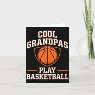 Coole grootvaders spelen basketbal illustratie kaart