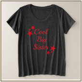 Coole grote zus rode sterren grote maat t-shirt