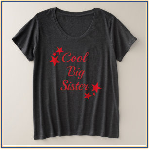 Coole grote zus rode sterren maat t-shirt